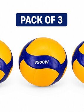 Mikasa V200W Original Volleyball Ball Professional Volleyball Ball pack of 3